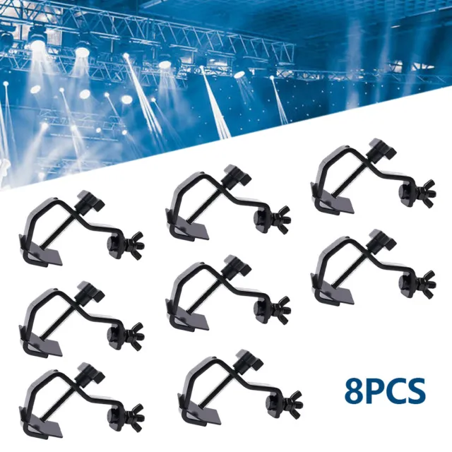 8Pcs 1⅜-1⅝ Inches Stage Light Clamps Hook For DJ Truss Lighting C Clamp Iron Set