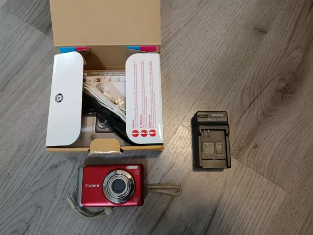 Canon PowerShot A3100 IS 12.1MP Digital Camera - Red