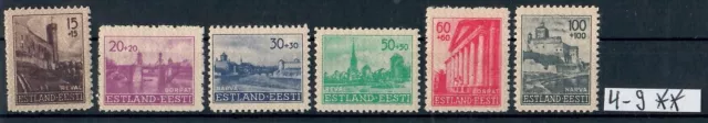 DB 1939-45 Estland Mi-Nr.: 4-9 Wiederaufbau 1941 sauber postfrischer Satz