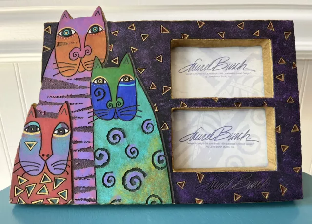 Vintage Laurel Burch 1999 Mysticats Cats Picture Frame