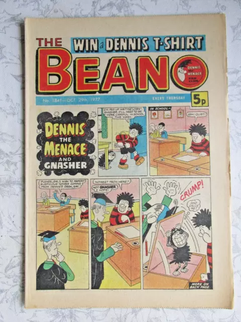 THE BEANO COMIC.    NO. 1841.   OCTOBER  29th.  1977.