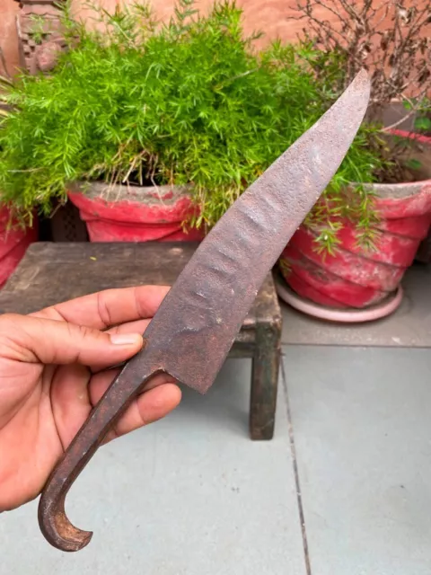 Antique Old Iron Handle Iron Blade Hand Forged Dagger Knife Sword Khanjar