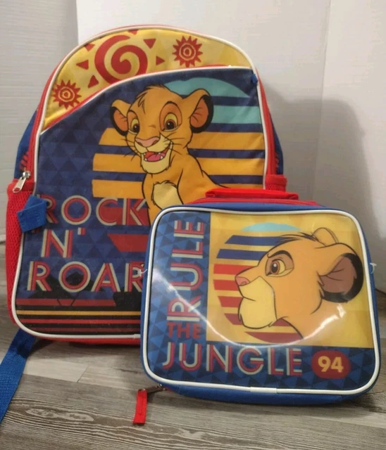 VINTAGE 90S DISNEY THE LION KING Simba Backpack Lunch Box  display picture 1