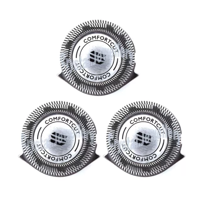 3 pcs Shaver Razor Blades Shaving Heads Replacement Compatible With Philips HQ9