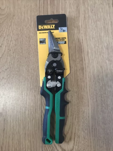 DeWalt Aviation Tin Snips DWHT14674-0 301mm 12” Right Cut Green Metal Cutters