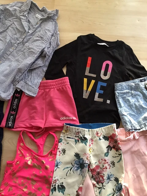 girls clothes bundle Adidas zara, H&M, next etc 12 items size 7-8 years 3