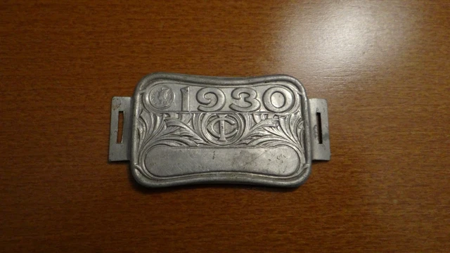 Ancienne Plaque Fiscale Pour Vélo – Taxe Vélocipède – France 1935