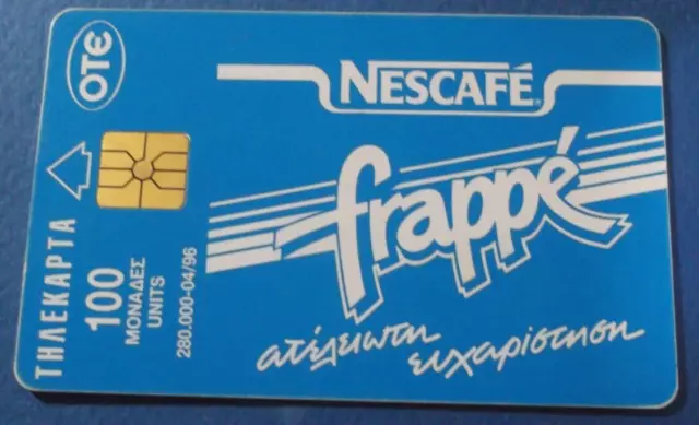 Thème De La Carte Téléphonique Publicitaire Grecque Grèce : Nescafe Frappe... 2