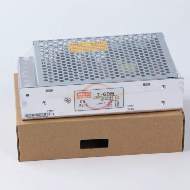 One New T-60B 60W Triple Output DC5V DC12V DC-12V switching power supply