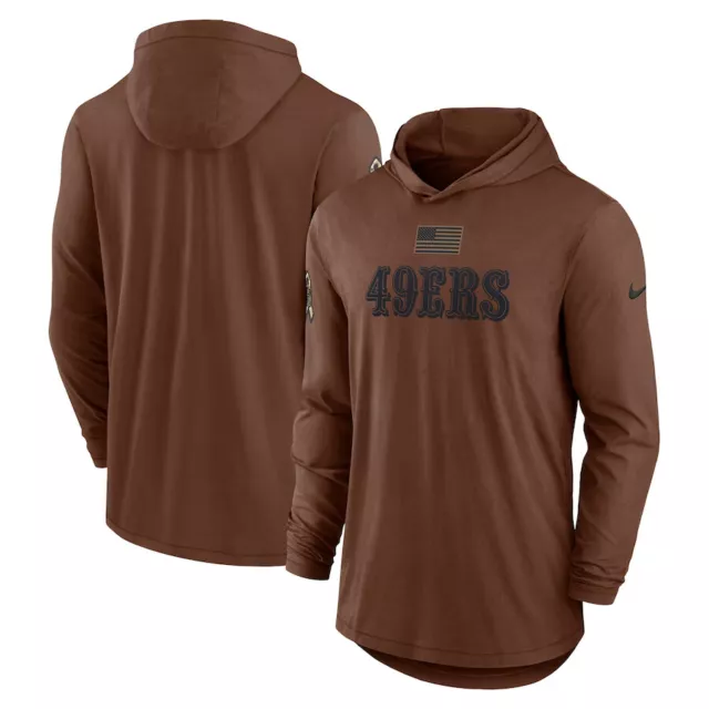 Authentic Nike San Francisco 49ers 2023 NFL Salute To Service Hoodie Shirt Men's