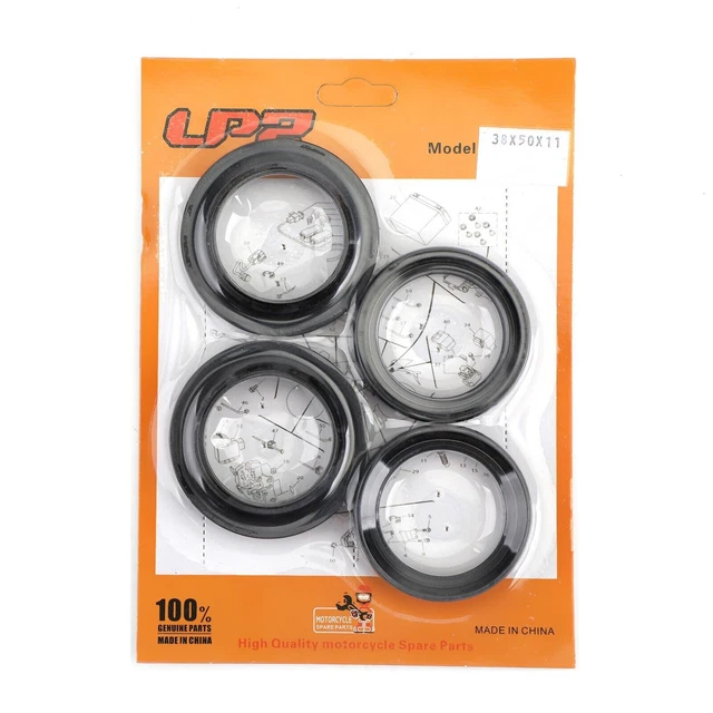 Set Anello Bollitore Forcella con Tappi Polvere per Honda CR125R 1981-83 XR250R 1984-85 BE