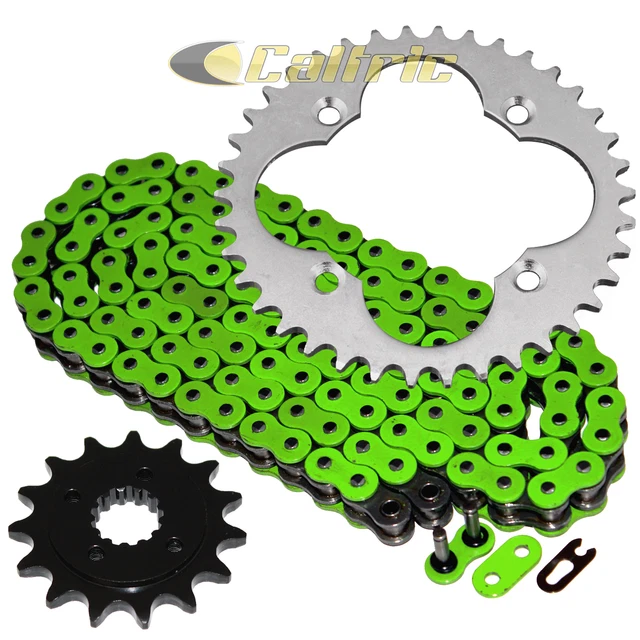 Green O-Ring Drive Chain & Sprocket Kit for Honda TRX400EX TRX400X 2005-2014