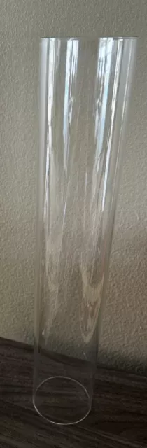 Clear 14”x2”in Open End Cylinder/Tube Glass Hurricane CANDLE SHADES Party Decor
