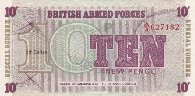 British Armed Forces Ten New Pence 6th Series UNC