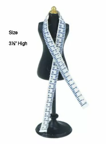 24Th / 12Th Scale Mannequin/Dress Form With Tape- Black