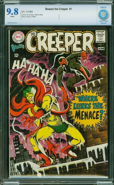 Beware the Creeper #1 CBCS 9.8 DC 1968 1st in Title! White! Free CGC Mylar! cm