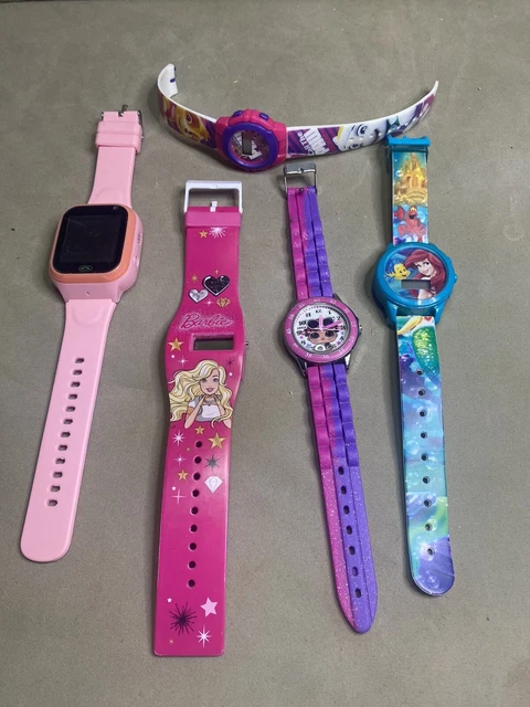 Job Lot Kids Watches Barbir LOL Paw Patrol Little Mermaid Disney Mattel