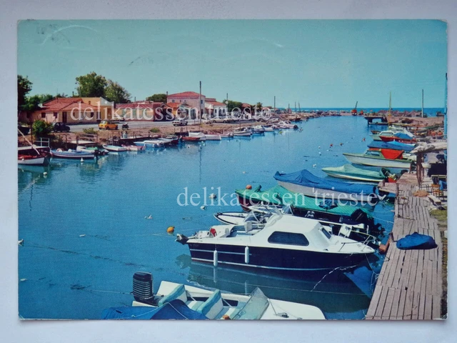 GROSSETO MARINA il canale motoscafo barche vecchia cartolina