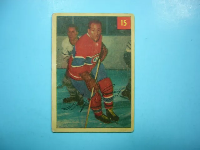 1954/55 Parkhurst Nhl Hockey Card #15 Floyd Busher Curry Gd Lucky Premium Parkie