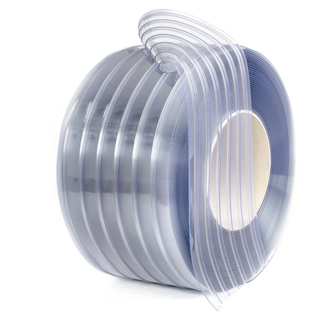 Tenda a strisce in PVC lamelle strisce a costine 3 mm trasparente | cancello e scarico