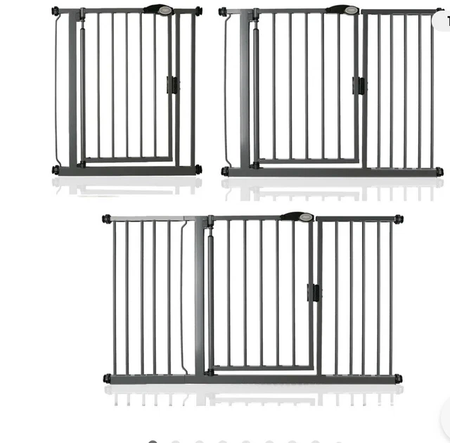 SAFETOTS AUTO CLOSE Pressure Fit Stair Gate Slate Grey. Excellent