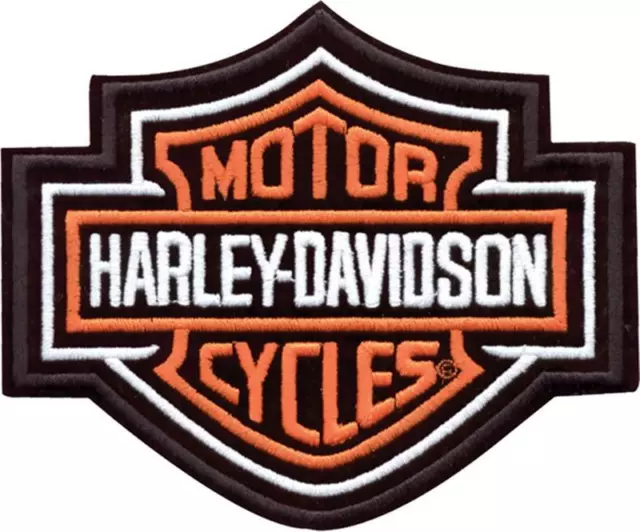Harley Davidson Aufnäher/Patch Bar & Shield Orange #8011390 ca. 7,6 x 6,2 cm