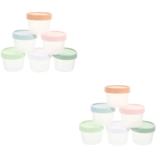 12 pcs Portable Ice Cream Box Fruit Storage Box Freezer Container Ice Cream