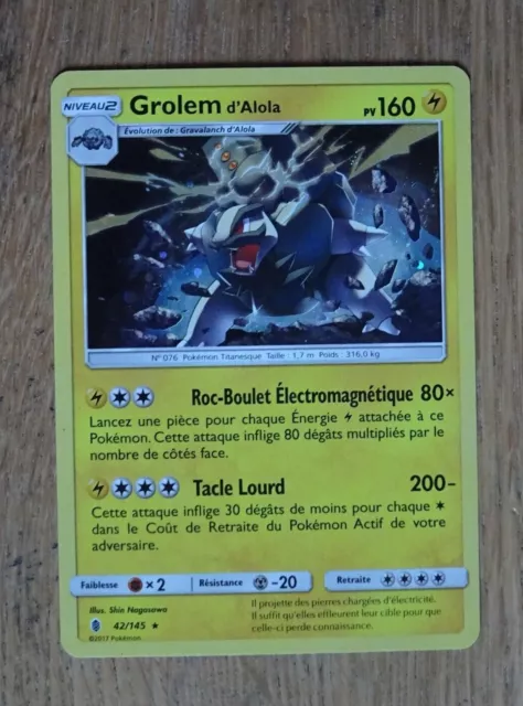 160Pv Alola Grolem Pokemon Cards