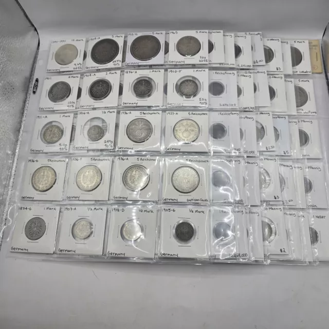 German Coin Lot Silver And Clad - 10 Mark, 5 Mark, 2 Mark, 1 Mark...