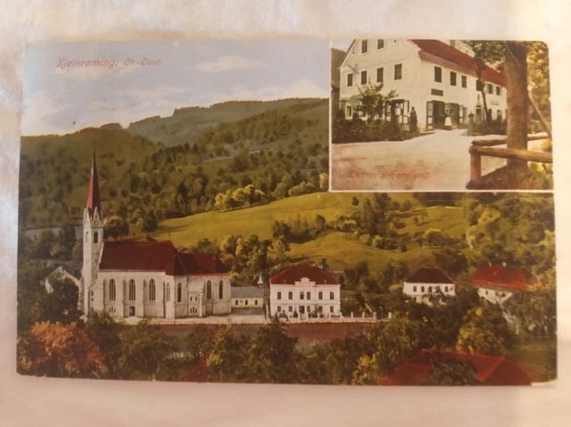 AK Kleinraming, Mehrbild,  gelaufen, frankiert, 2 x gestempelt um 1913 (A8432)