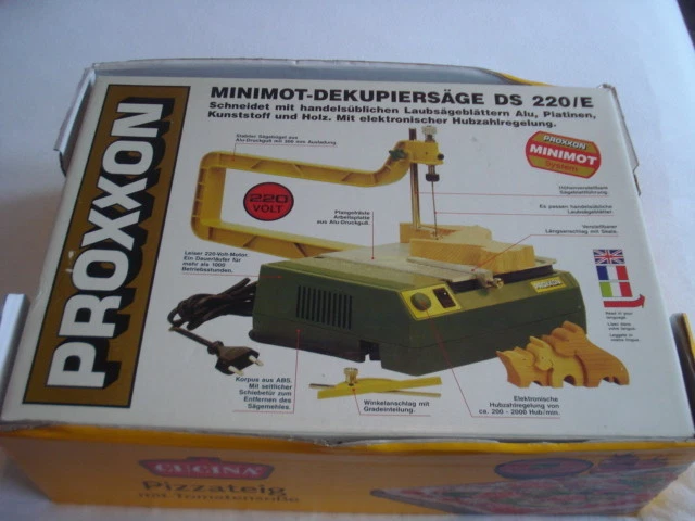 MINIMOT DEKUPIERSÄGE VON Proxxon DS 220 E + Sägeblätter EUR