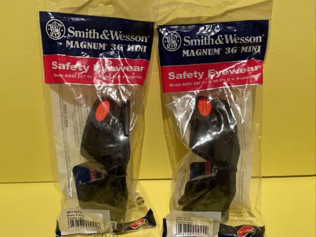 2 Pair Smith And Wesson Mini Eyewear Magnum 3G Safety Glasses