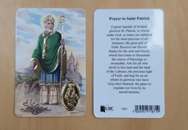 Religous Holy Card / Prayer Card : Prayer to Saint Patrick