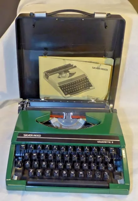 Silver- Reed Silverette II Type Writer And Manual