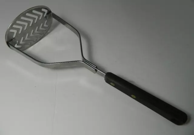 Ekco Forge Stainless Steel Potato Masher 10.5" USA Oval Head Good VintageQuality