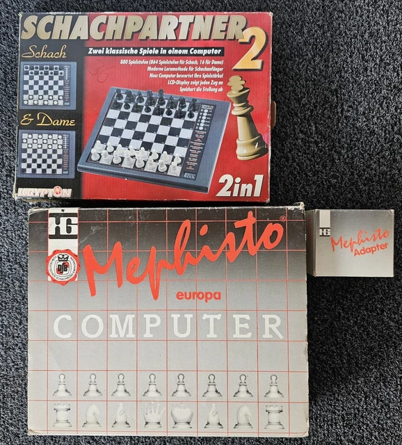 Jeu D'échecs électronique Mephisto Europa A – 1989 – Fonctionne – Tour Abîmée