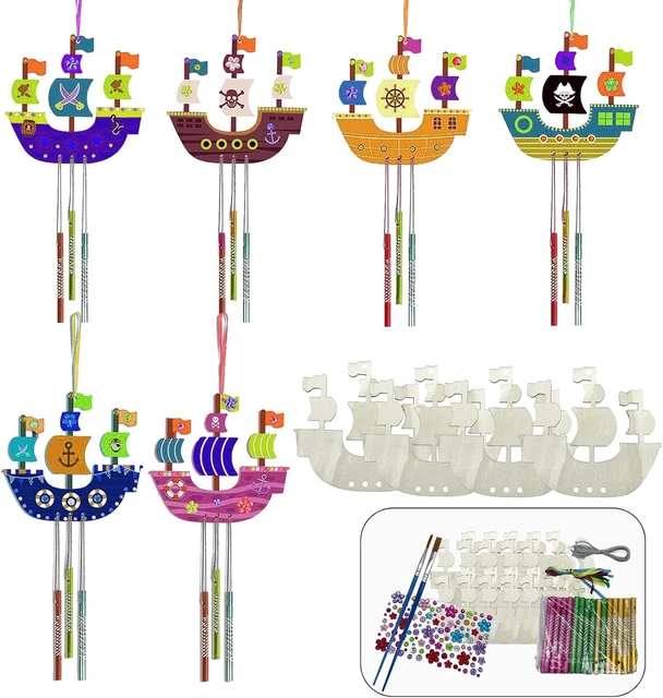Windspiel Bastelset Für Kinder – 110 Teile Mit 12 Raketen & Weltraumdesign | DIY Dekoration Für Geburtstage, Malen & Zusammenbauen