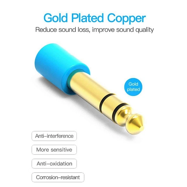 3Po 3.5mm 1/8Inch Female Jack Stereo Headphone AUX Cable Audio Adapter Plug Q5B2 2