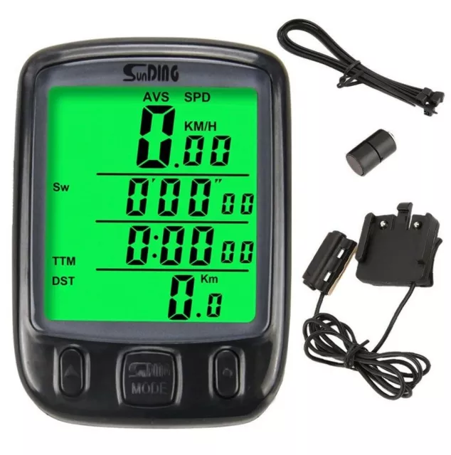 Nuevo velocímetro digital universal Odómetro LCD Computadora de bicicleta... 2