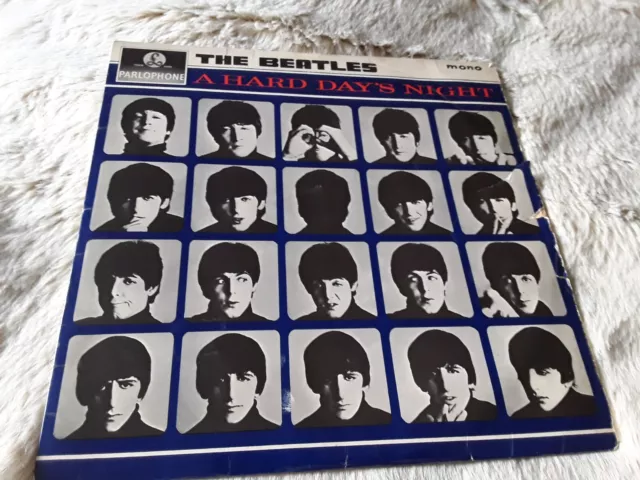 BEATLES Vinyl LP Hard Day's Night PMC1230 1964 Parlophone XEX 482 1stPress MONO