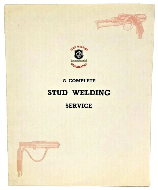 Brochure pubblicitaria completa servizio di saldatura a borchie Crompton Parkinson Londra