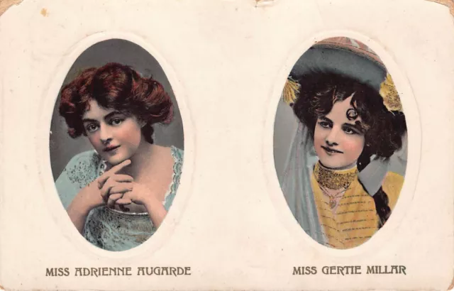 Postcard - Edwardian Actress - Miss Adrienne Augarde & Miss Gertie Millar