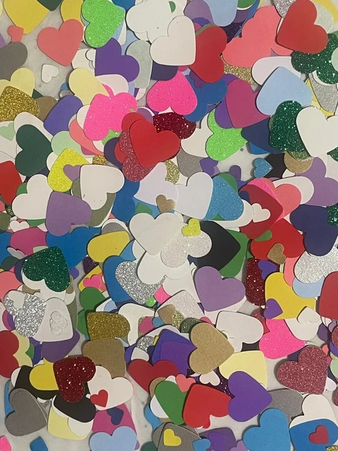 Confeti para corazón de tamaño mixto