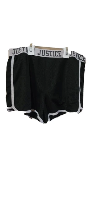 Justice Shorts size 18 plus. Girls Black Mesh Active Summer Bottoms. Show Wear