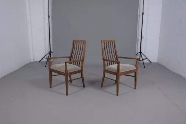 Vintage 1960s Mid-Century Modern Walnut Armchairs: Elegance & Comfort Restored