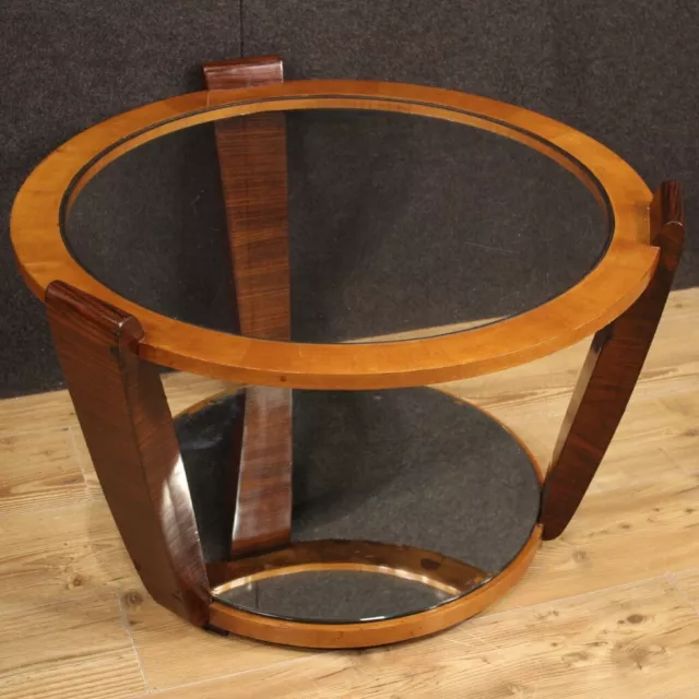Round coffee table furniture living room vintage design wood modern 900