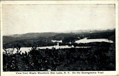 1933. View From Maple Mt. Star Lake, Ny. On Oswegatchie Trail. Postcard Ee4