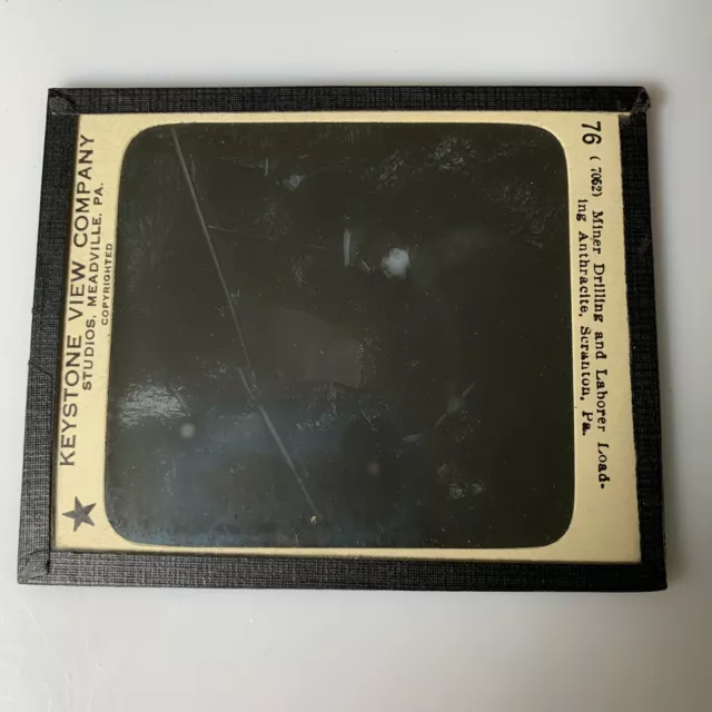 Vtg Magic Lantern Glass Slide Photo Keystone Anthracite Miners Scranton PA 2