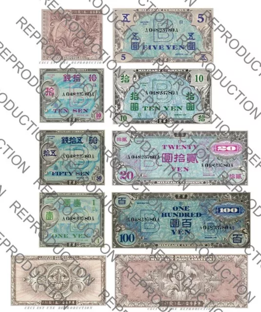 Japanese/Japon - Allied Military Currency - Wwii Yen "B" 1945 - D-Day * Repro *