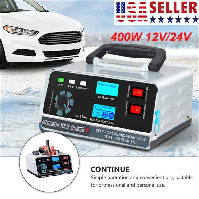 HEAVY DUTY SMART Car Battery Charger Automatic Pulse Jump Starter